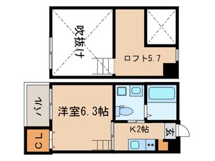 Ｋｏｈｉｍａｒｉ志賀本通の物件間取画像